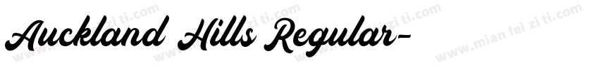 Auckland Hills Regular字体转换